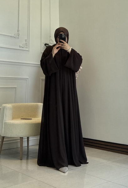 Ahsen Abaya Ferace Acı Kahve Renk