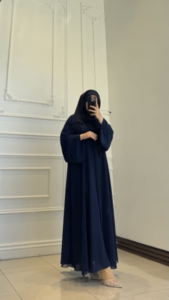 Ahsen Abaya Ferace Lacivert