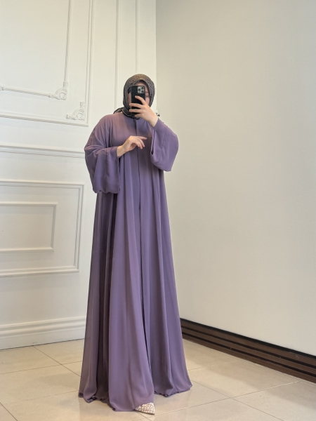 Ahsen Abaya Ferace Lila