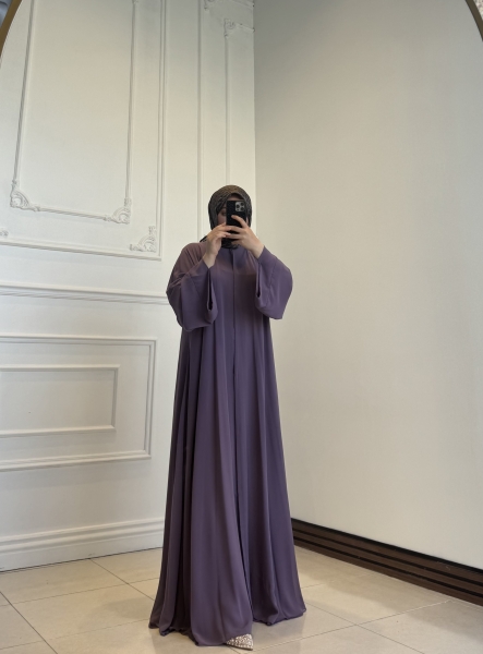 Ahsen Abaya Ferace Lila