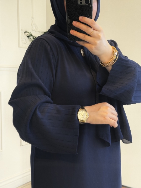 Aria Relax Triko Elbise Lacivert