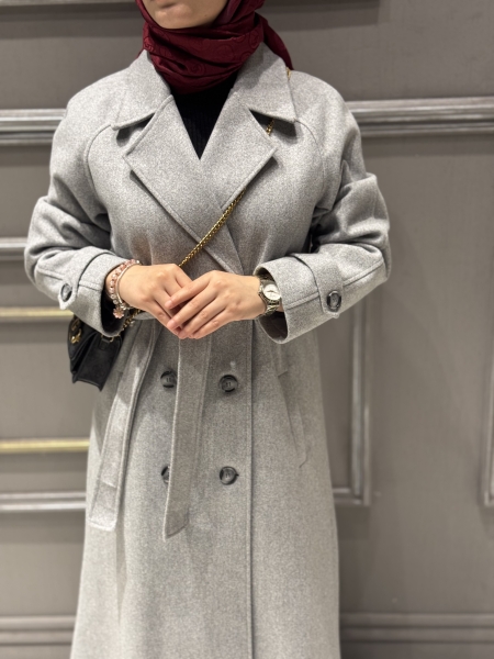 Hürrem Kaşe  Kaban Açık Gri