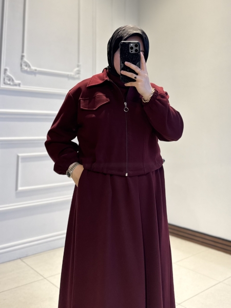 Nora Ceketli Takım Bordo