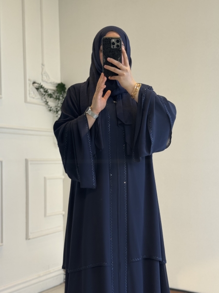 Nura Abaya Lacivert