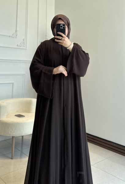 Ahsen Abaya Ferace Acı Kahve Renk