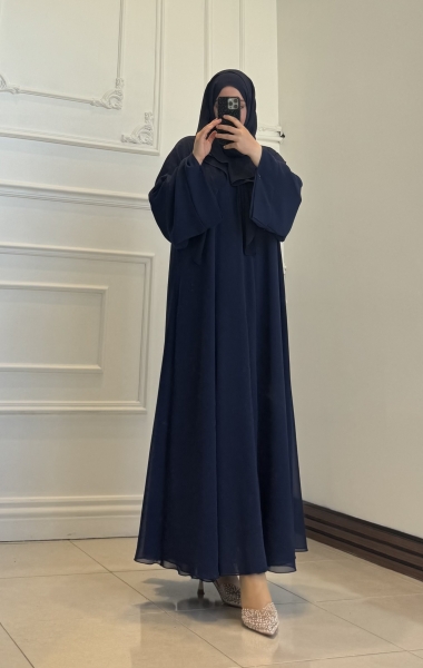 Ahsen Abaya Ferace Lacivert