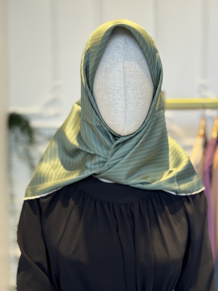 Armine Misk yeşili Twil İpek Eşarp