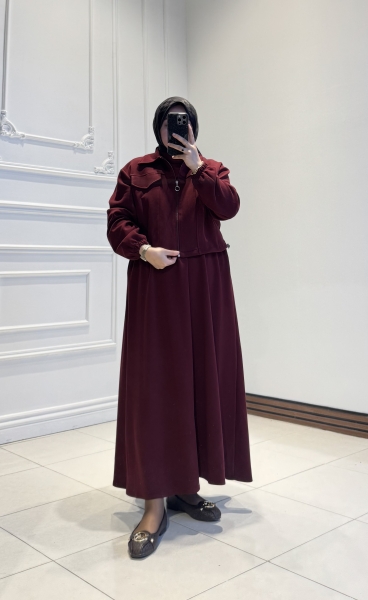 Nora Ceketli Takım Bordo