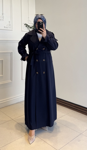 Sahra Trençkot Lacivert